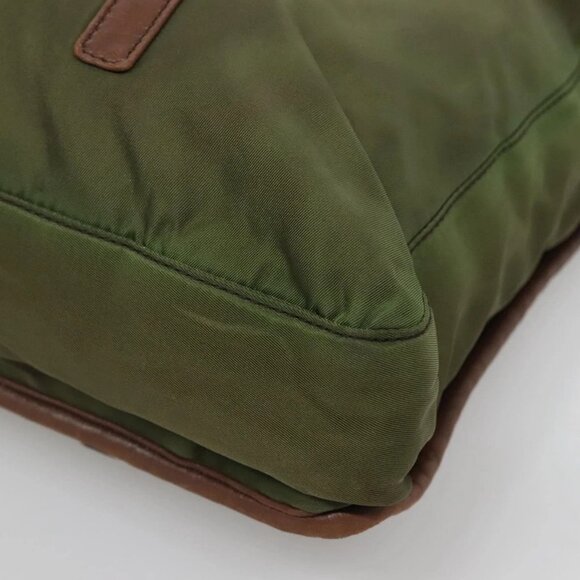 PRADA Tote Bag nylon metal Yellow Gold Auth bs28696 - Picture 5 of 16